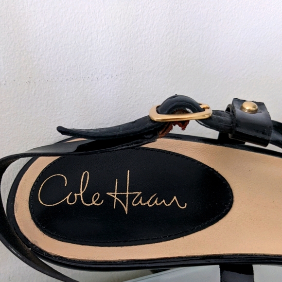 Sz 11 Cole Haan Nike Air Strappy Patent Leather - Picture 2 of 6